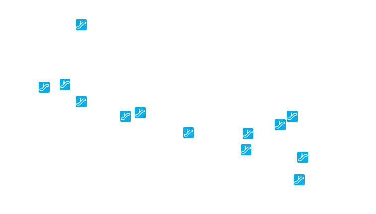 1/F floor escalator location