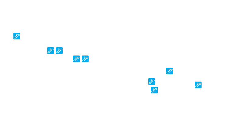 G floor escalator location